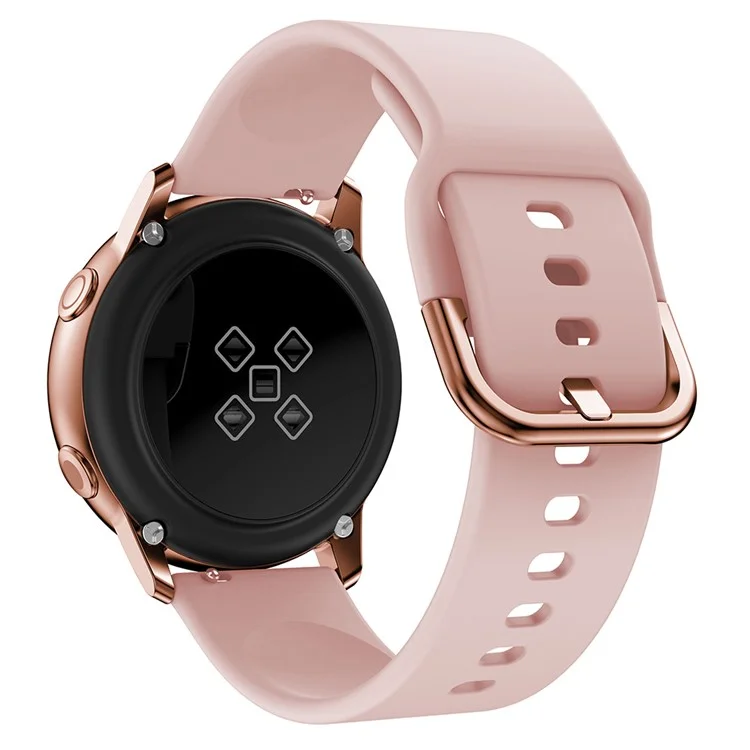 Correa de reloj de color sólido de silicona para Garmin Vivoactive 4S, Vivomove 3S, etc - Rosa