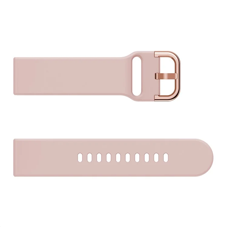 Correa de reloj de color sólido de silicona para Garmin Vivoactive 4S, Vivomove 3S, etc - Rosa