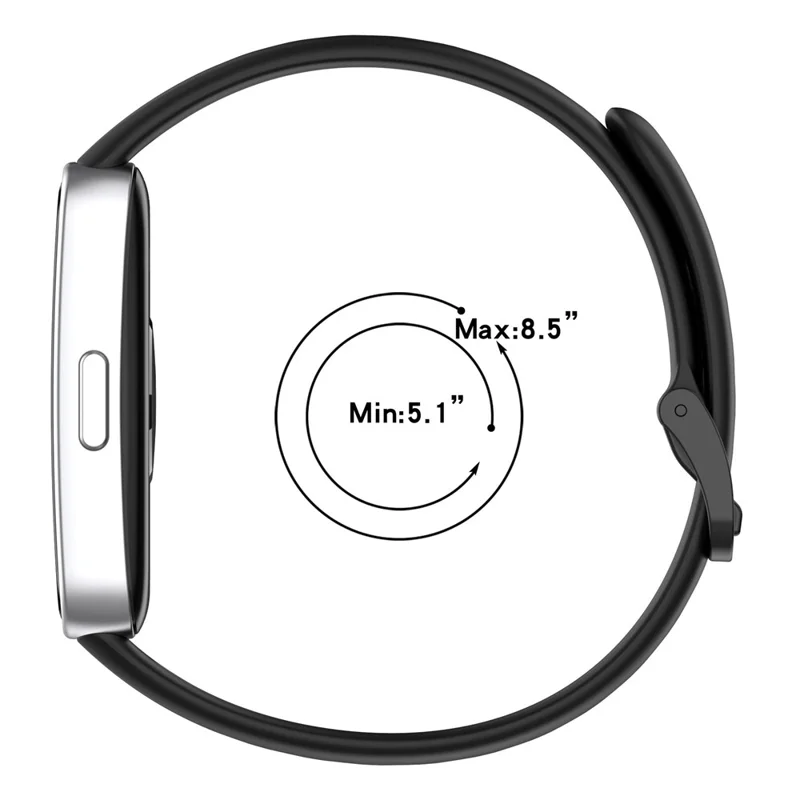 Für Huawei Band 10 Ersatz-Armband Weiches Silikonarmband mit Glanz - Hellblau