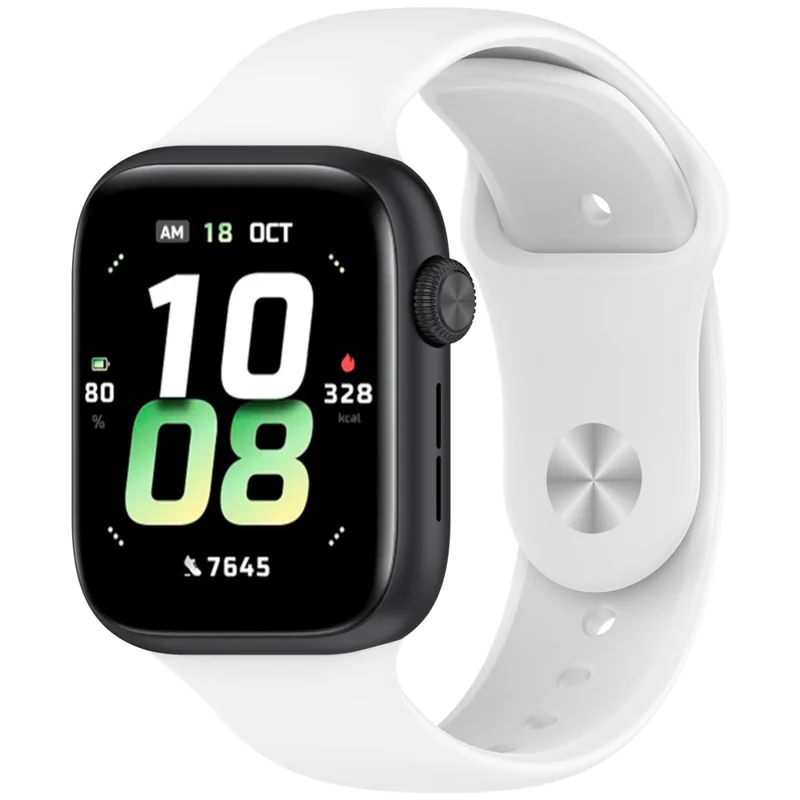 For Honor Watch 5 Silicone Watch Band Reverse Buckle Wrist Strap - White