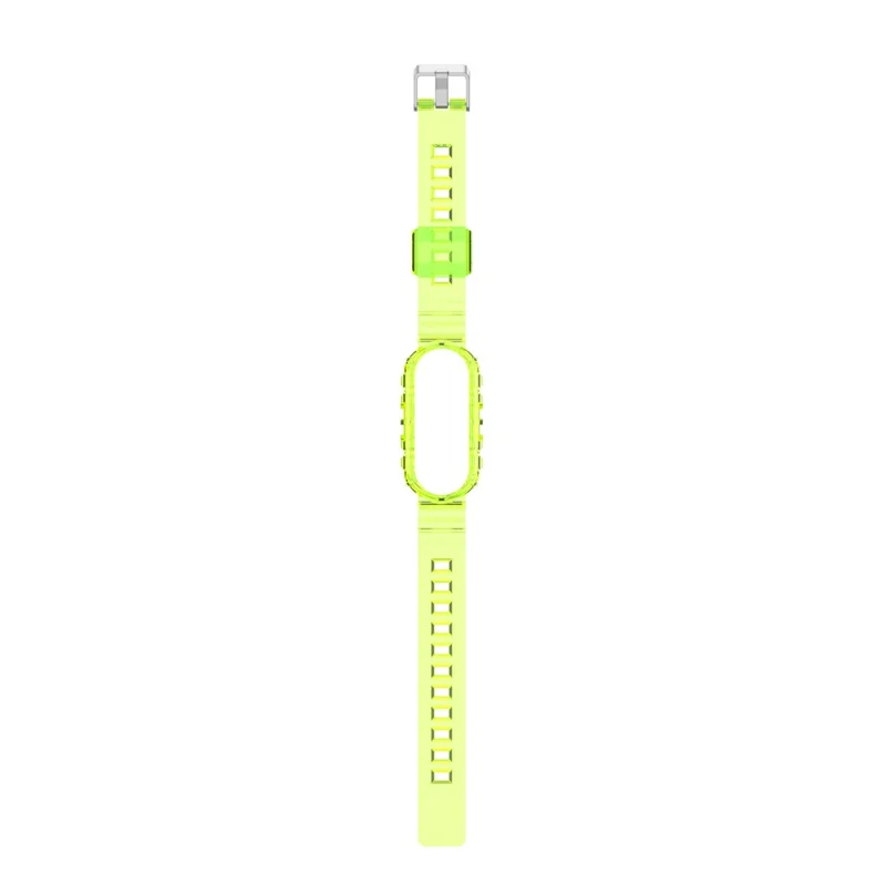 Transparent Silicone Smart Watch Band Replacement for Xiaomi Mi Band 3/4 - Yellow