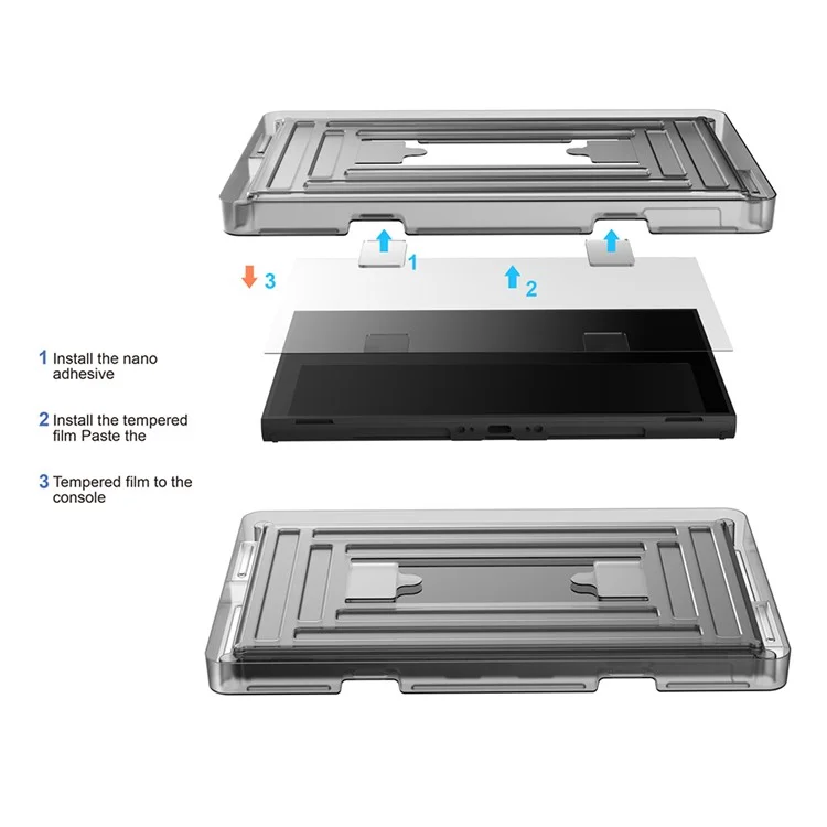 DOBE TNS-3166 Lot de 2 Protecteurs d'écran en Verre Trempé Haute Définition Anti-Traces pour Console de Jeu Nintendo Switch