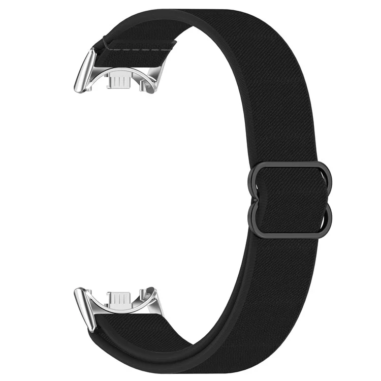 Pulseira Inteligente de Nylon Elástico Trançada para Xiaomi Smart Band 9 / 9 NFC / 8 / 8 NFC - Preta