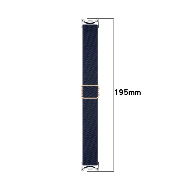 Smart Watch Band for Xiaomi Smart Band 9 / 9 NFC / 8 / 8 NFC Nylon Elastic Braided Strap - Midnight Blue