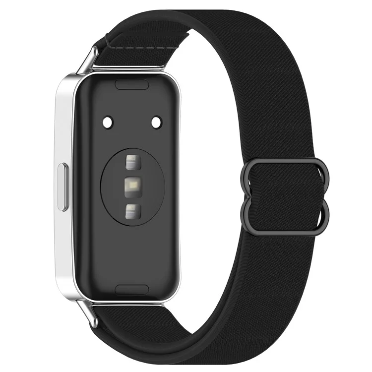 Watch Band for Huawei Band 10 NFC / 10 / 9 NFC / 9 / 8 NFC / 8 Nylon Elastic Braided Strap - Black