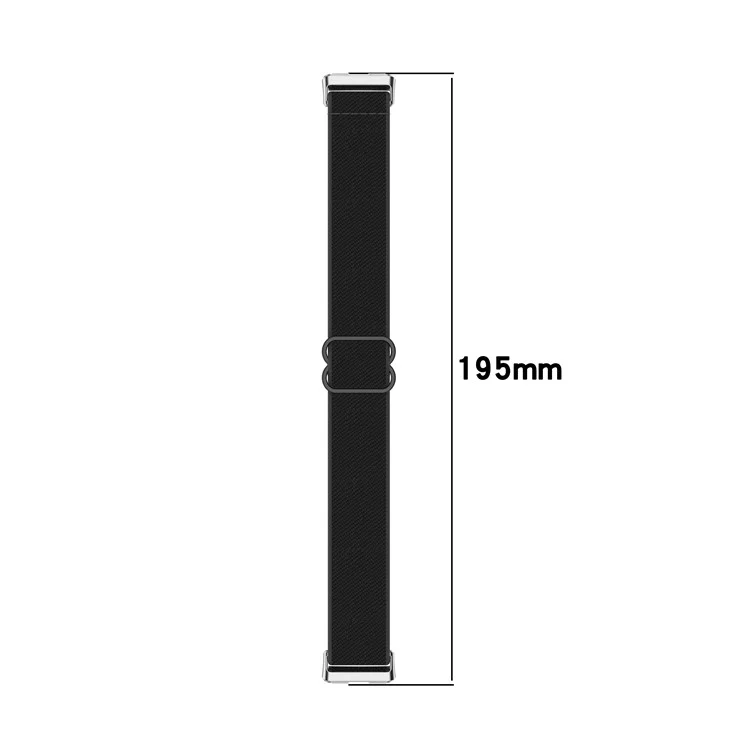 Watch Band for Huawei Band 10 NFC / 10 / 9 NFC / 9 / 8 NFC / 8 Nylon Elastic Braided Strap - Black