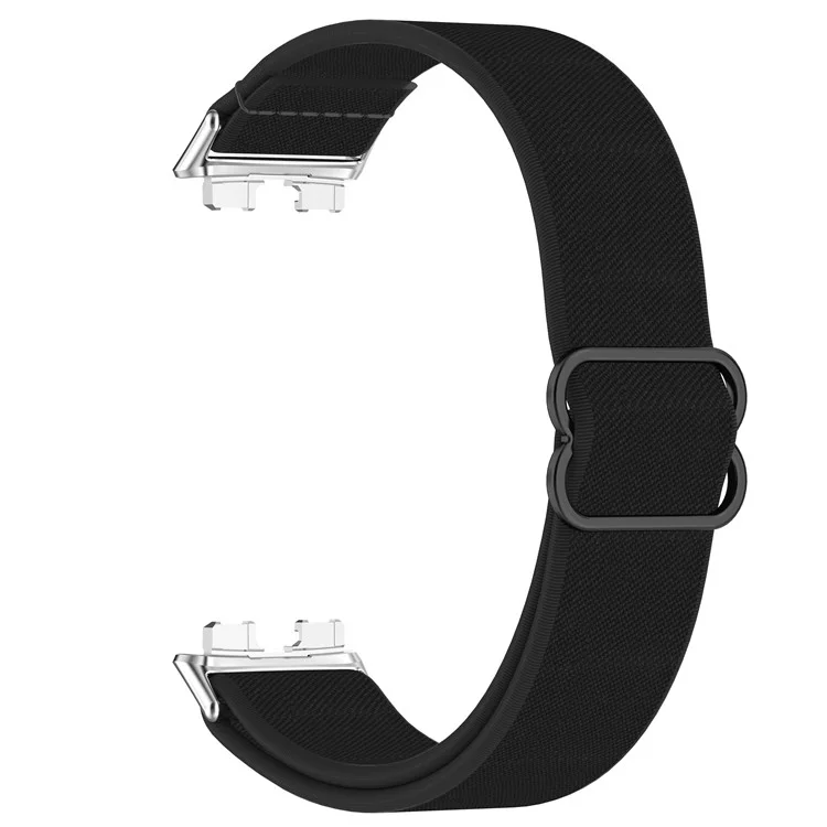 Watch Band for Huawei Band 10 NFC / 10 / 9 NFC / 9 / 8 NFC / 8 Nylon Elastic Braided Strap - Black
