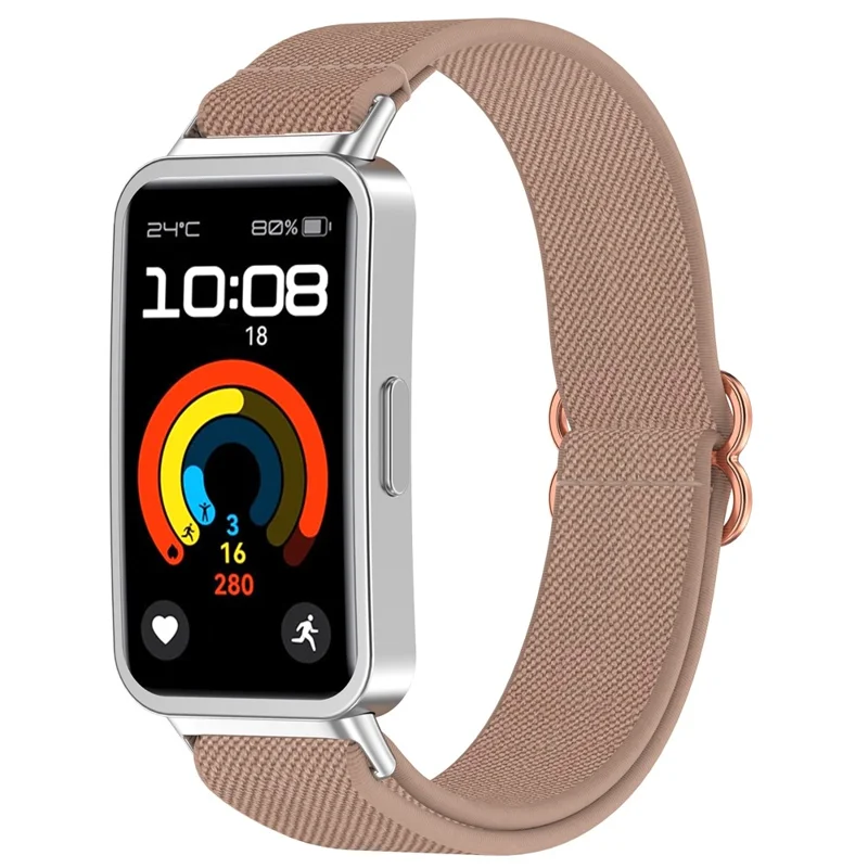 Watch Band for Huawei Band 10 NFC / 10 / 9 NFC / 9 / 8 NFC / 8 Nylon Elastic Braided Strap - Pink
