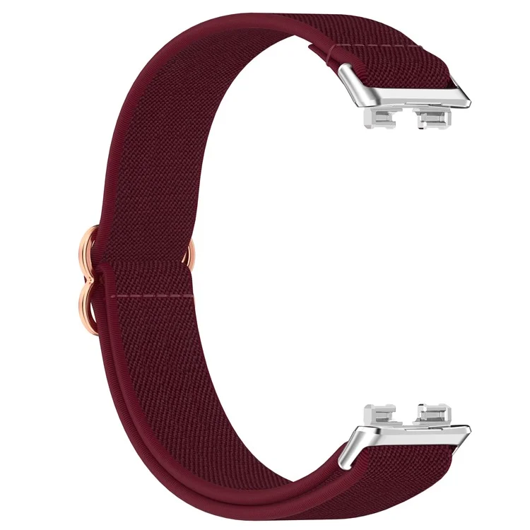 Watch Band for Huawei Band 10 NFC / 10 / 9 NFC / 9 / 8 NFC / 8 Nylon Elastic Braided Strap - Wine Red