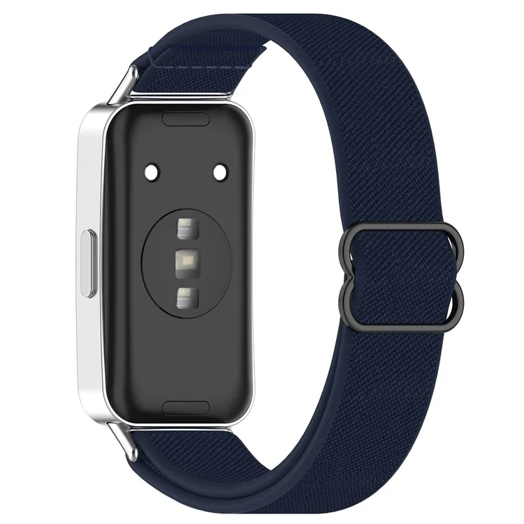 Watch Band for Huawei Band 10 NFC / 10 / 9 NFC / 9 / 8 NFC / 8 Nylon Elastic Braided Strap - Midnight Blue