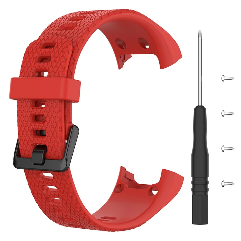 Correa de Repuesto Texturizada de Silicona con Destornillador para Garmin Vivosmart HR - Rojo