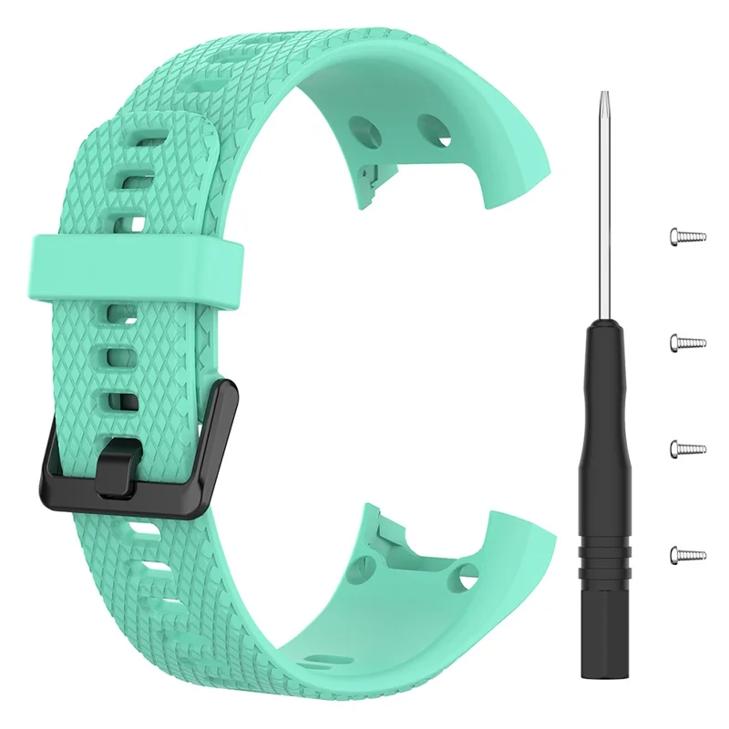 For Garmin Vivosmart HR Replacement Strap Textured Silicone Watch Band with Screwdriver - Lake Blue