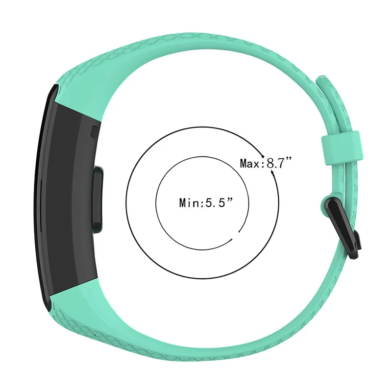 For Garmin Vivosmart HR Replacement Strap Textured Silicone Watch Band with Screwdriver - Lake Blue