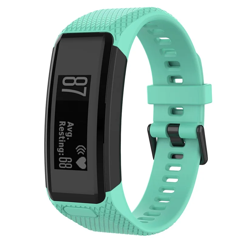 For Garmin Vivosmart HR Replacement Strap Textured Silicone Watch Band with Screwdriver - Lake Blue