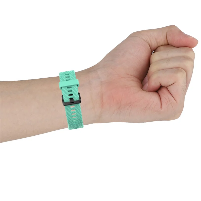 For Garmin Vivosmart HR Replacement Strap Textured Silicone Watch Band with Screwdriver - Lake Blue