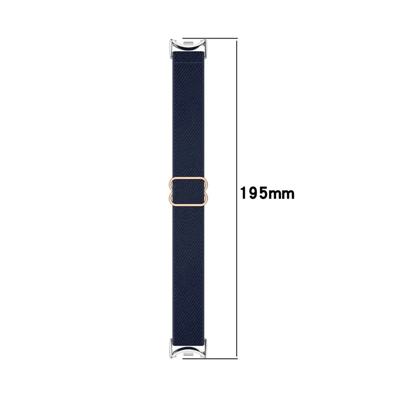 Watch Band for Xiaomi Mi Band 9 Ceramic Edition / Smart Band 9 NFC / 9 / 8 NFC / 8 Nylon Elastic Strap with Stainless Steel Connector - Wine Red