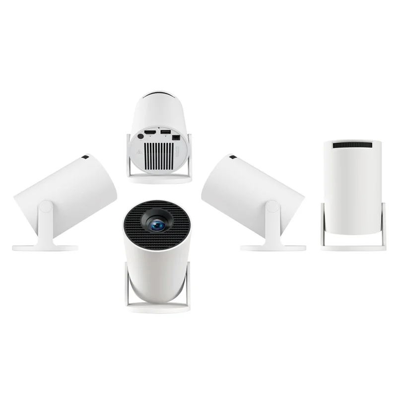 HY300 Pro+ Android 11.0 Mini Projector WiFi6 Bluetooth-Compatible 5.4 HD 720P 170 ANSI Lumens Home Theater Projector - UK Plug