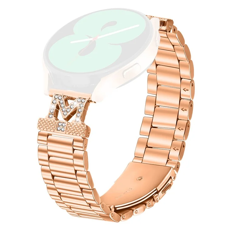 Bracelet de montre SyncUP Kids avec strass et 3 perles en acier inoxydable - Or rose