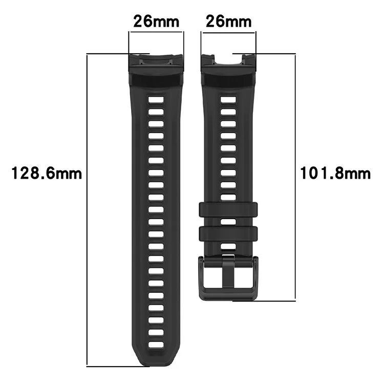 26mm Silicone Strap For Garmin Instinct 3 Solar  /  Instinct 3 AMOLED 50mm Replacement Watch Band - Orange