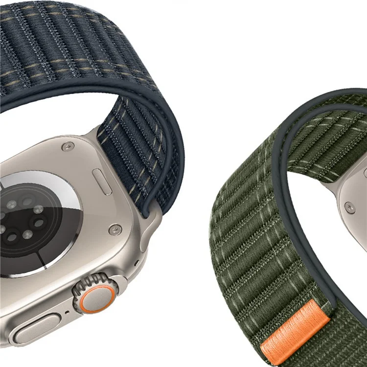 22mm Watchband For Garmin Fenix 8 (47mm)  /  7  /  6  /  5 Bands Titanium Nylon Loop Wrist Strap - Grey / White