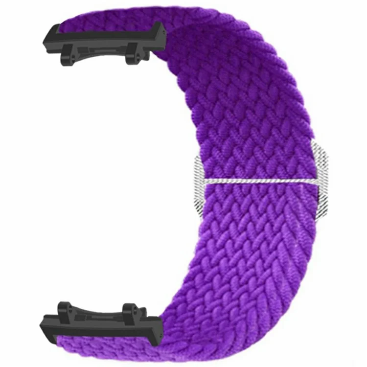 For Amazfit T-Rex 3 Bands Woven Fabric Elastic Watch Strap Replacement with PC Connector - Purple