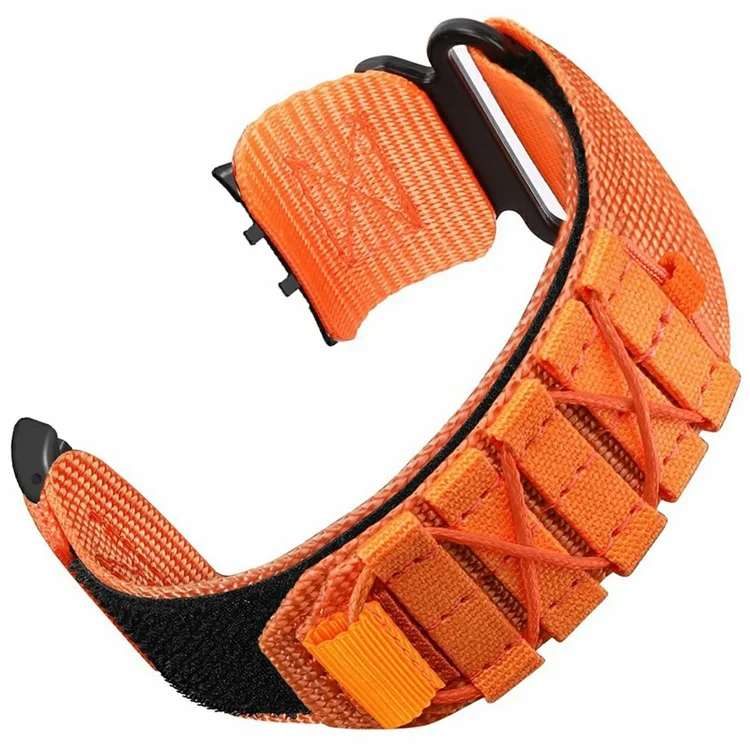 For Honor Watch 5 Bracelet de Montre en Nylon Style Militaire avec Bande Magique Ajustable - Orange