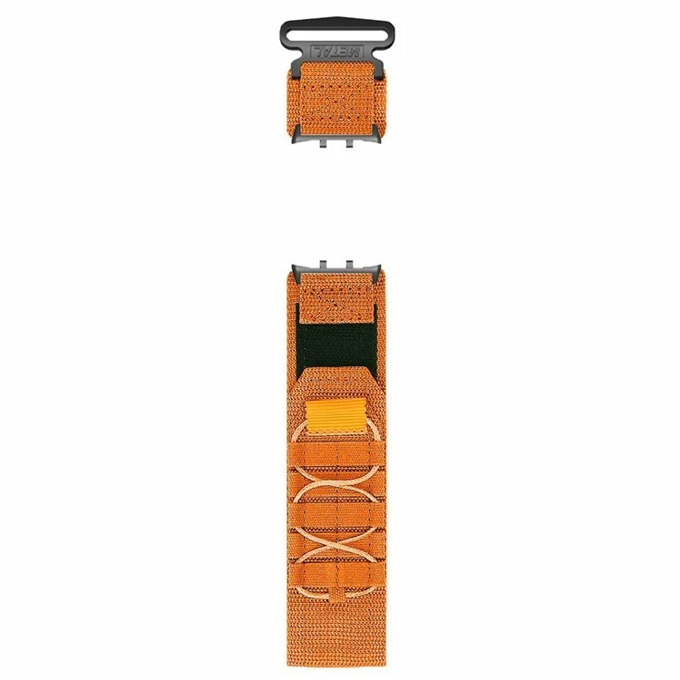 For Honor Watch 5 Bracelet de Montre en Nylon Style Militaire avec Bande Magique Ajustable - Orange