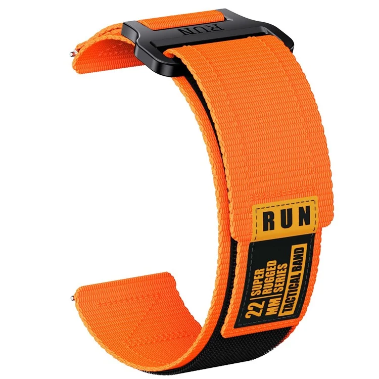 20mm Watch Band For Samsung Galaxy Watch7 44mm  /  40mm  /  Watch6 44mm  /  40mm Nylon Magic Tape Run Strap - Orange