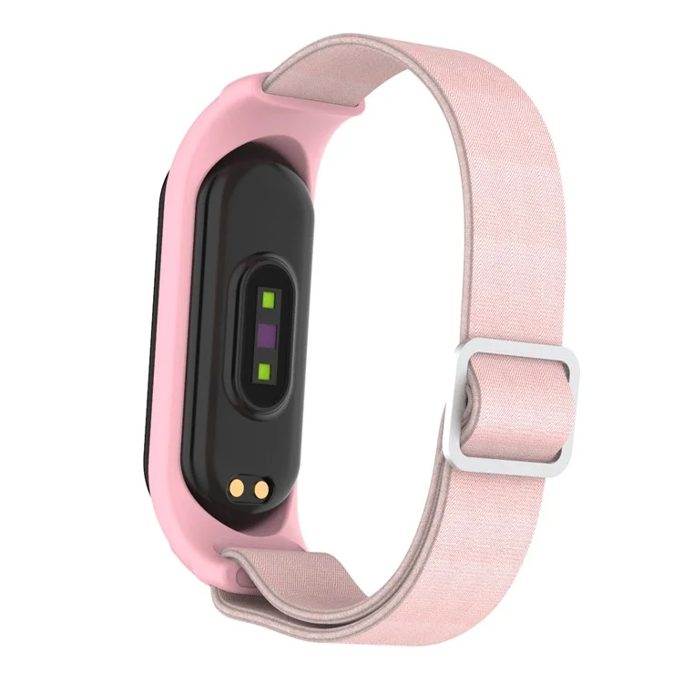 Reloj De Reemplazo De Correa De Reloj Inteligente De Nylon Elástico Para La Banda Xiaomi MI 3/4/5/6 - Rosa Claro