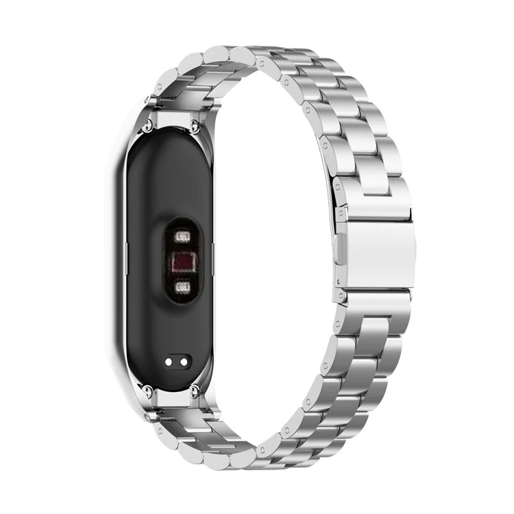 Bracelet de montre intelligent en acier inoxydable de remplacement pour Xiaomi Mi Band 5/6 - Argent