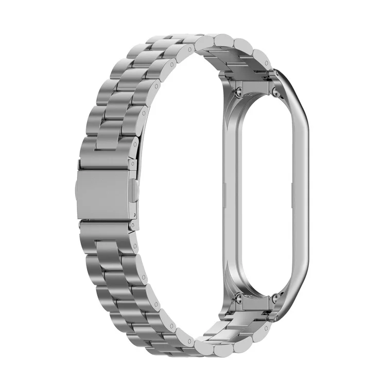 Bracelet de montre intelligent en acier inoxydable de remplacement pour Xiaomi Mi Band 5/6 - Argent