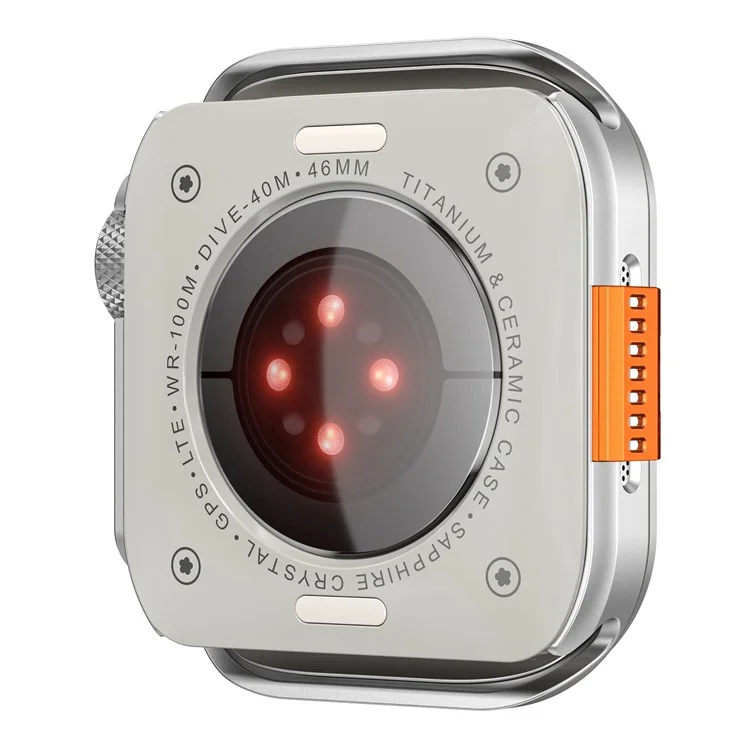 Für Apple Watch Series 10 46mm Schutzhülle Stoßfest Metall + PC Uhrengehäuse - Silber