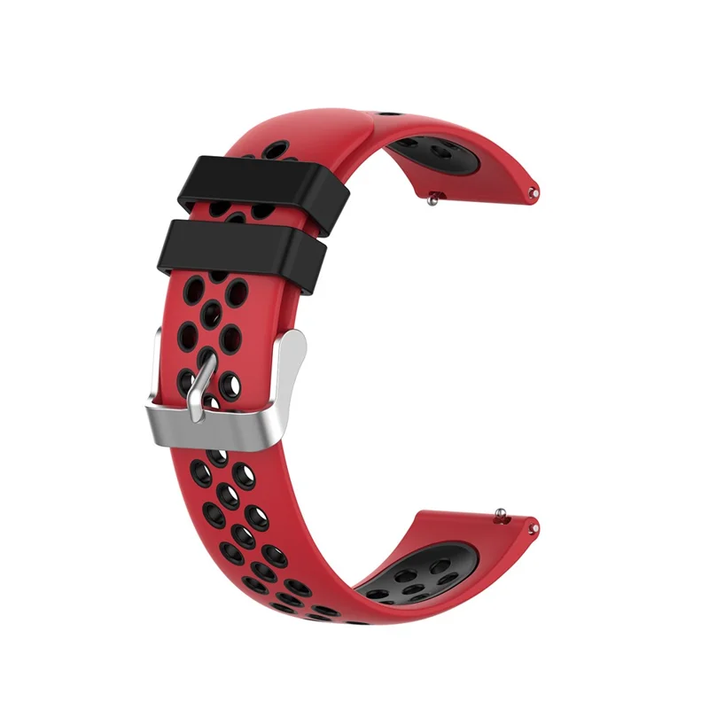 Correa De Reemplazo De Reloj Inteligente De Silicona Suave De Doble Color 22 Mm Para Huawei Watch GT2 46mm - Negro Rojo