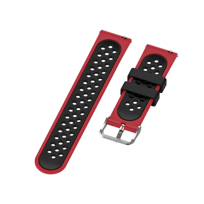 Correa De Reemplazo De Reloj Inteligente De Silicona Suave De Doble Color 22 Mm Para Huawei Watch GT2 46mm - Negro Rojo