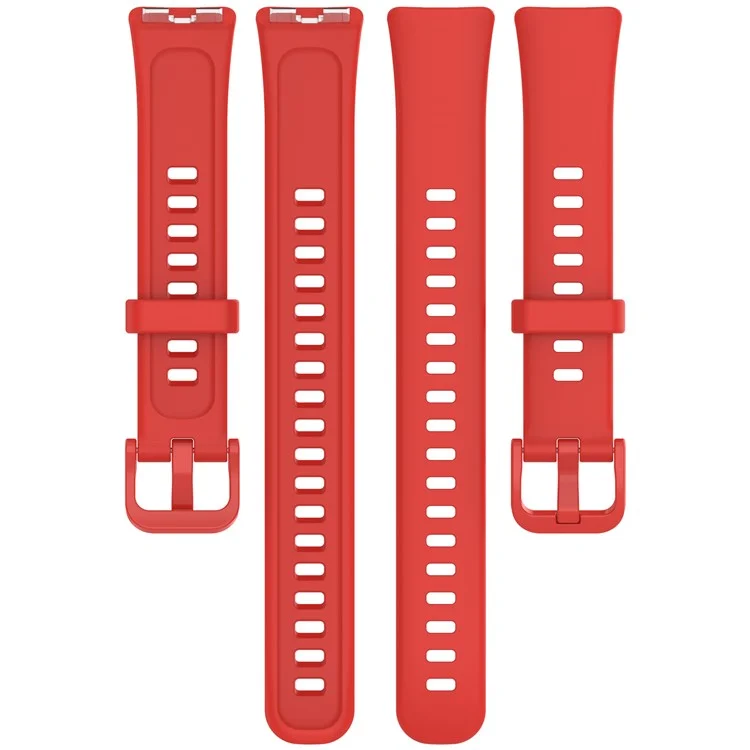 Correa de Silicona para Huawei Band 10 NFC / 10 / 9 NFC / 9 / 8 NFC / 8 Correa Ajustable con Marco de Reloj - Rojo