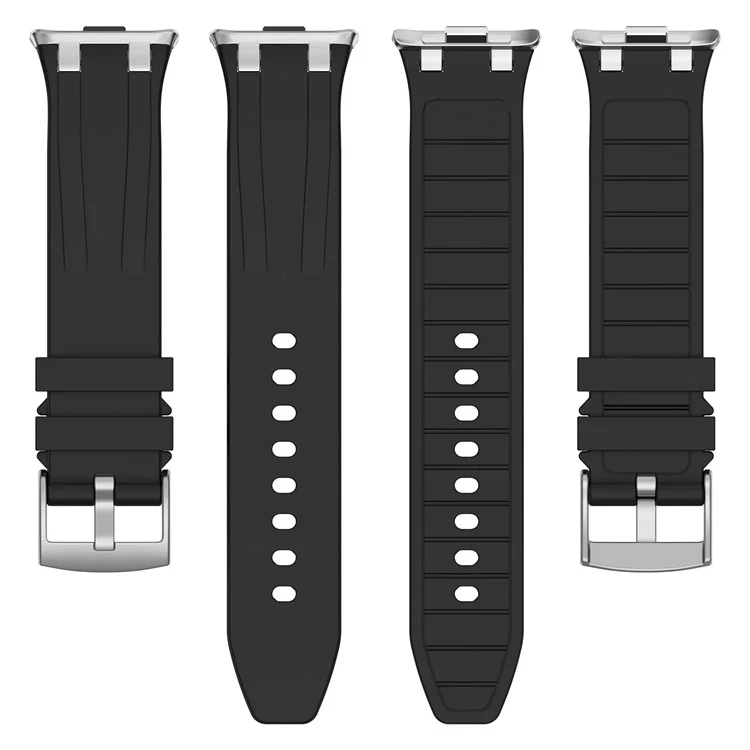 Pulseira de Silicone para Xiaomi Redmi Watch 5 / Watch 4 / Smart Band 9 Pro / 8 Pro Alça de Pulso Ajustável - Preto