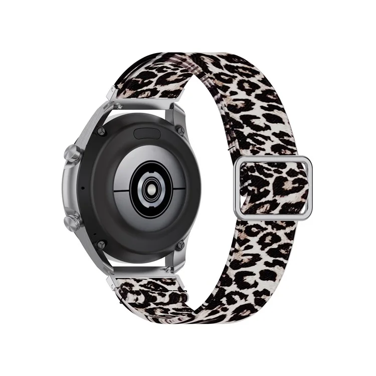 Correa de Reloj Inteligente de Nylon con Estampado Ajustable de 22 mm para Samsung Galaxy Watch 46 mm/Watch3 45 mm - Estampado de Leopardo