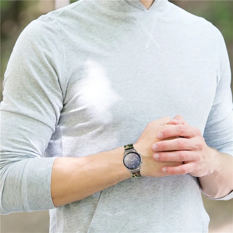 Correa de Reloj Inteligente de Nylon con Estampado Ajustable de 22 mm para Samsung Galaxy Watch 46 mm/Watch3 45 mm - Estampado de Leopardo