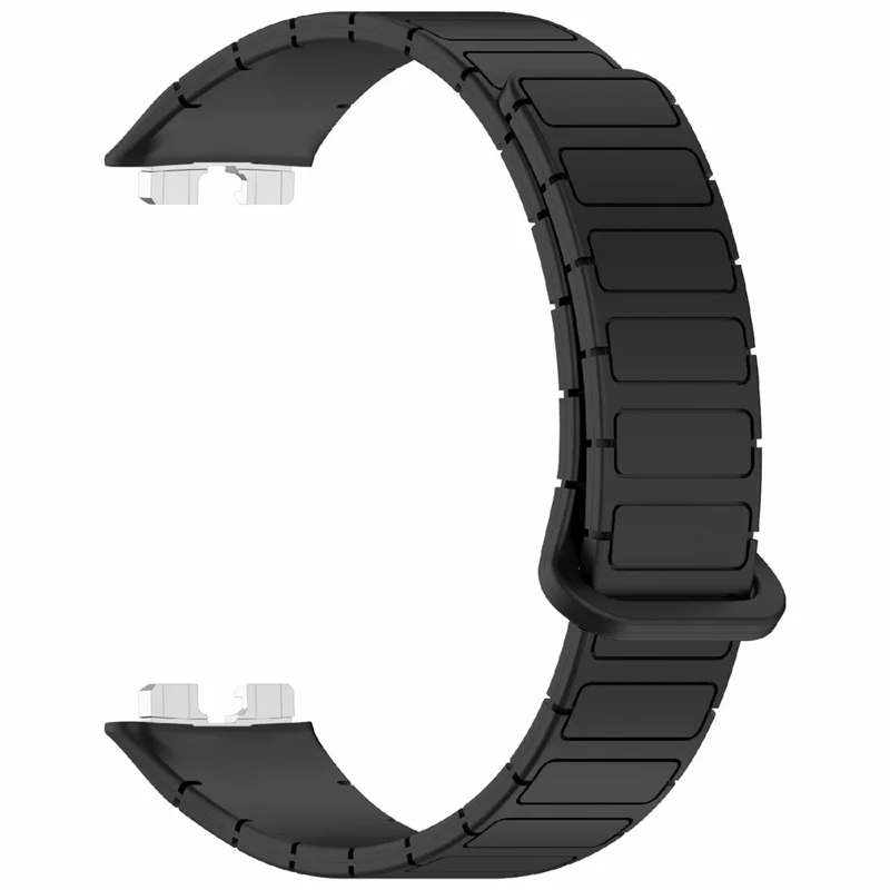 Silicone Watch Band For Huawei Band 10  /  9  /  8 Magnetic Dual Color Replacement Strap - Black