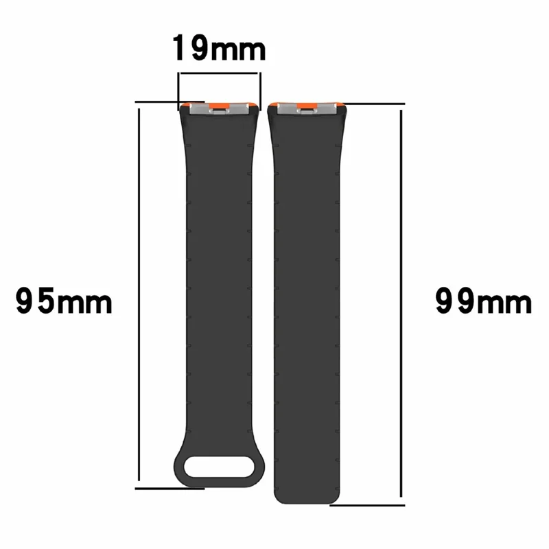 Silicone Watch Band For Huawei Band 10  /  9  /  8 Magnetic Dual Color Replacement Strap - Antique White  /  Mist Blue