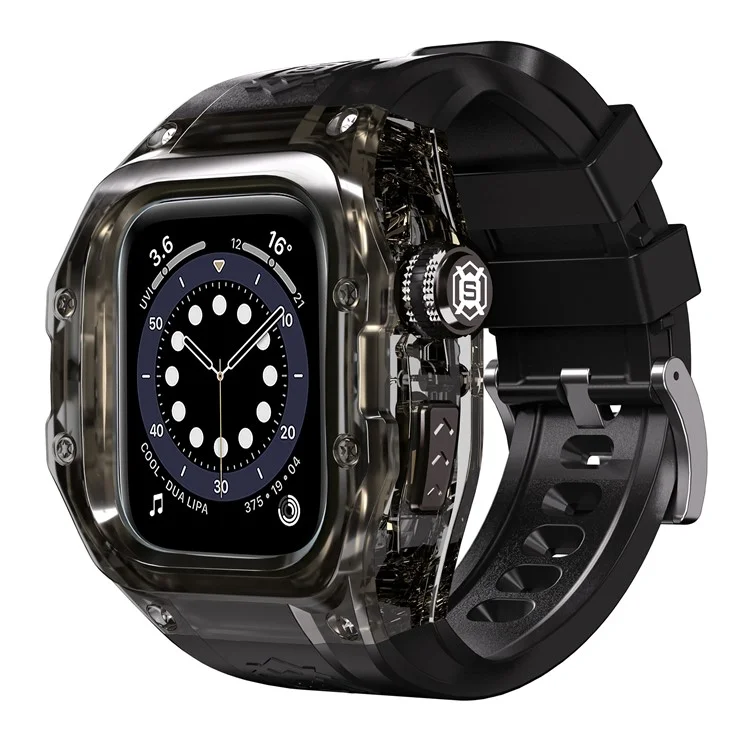 SHELLBOX per Apple Watch Series 10 42mm IP68 Impermeabile Custodia da orologio integrata con cinturino in silicone