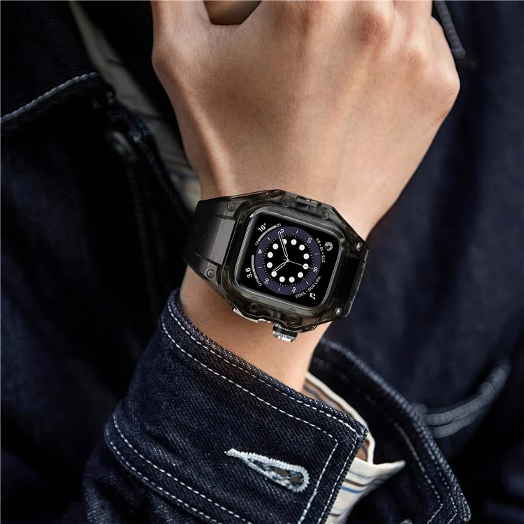 SHELLBOX per Apple Watch Series 10 42mm IP68 Impermeabile Custodia da orologio integrata con cinturino in silicone