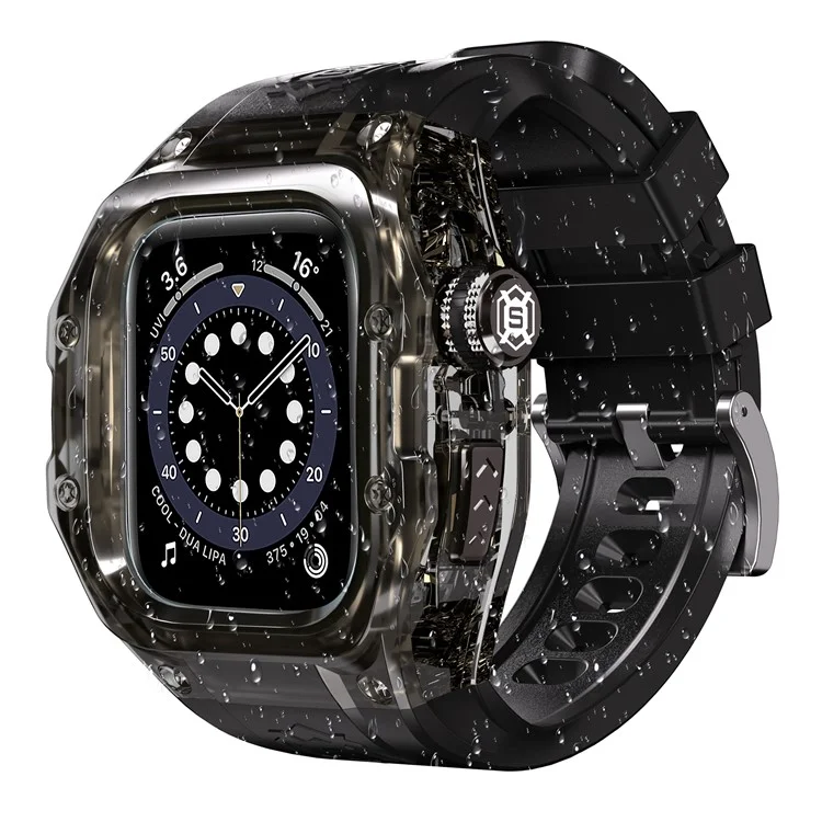 SHELLBOX per Apple Watch Series 10 42mm IP68 Impermeabile Custodia da orologio integrata con cinturino in silicone