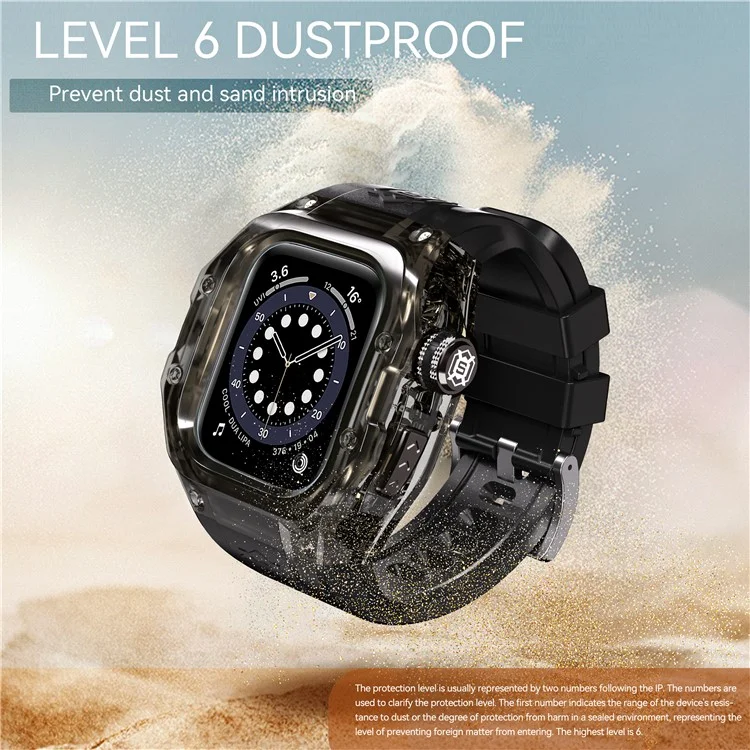 SHELLBOX per Apple Watch Series 10 42mm IP68 Impermeabile Custodia da orologio integrata con cinturino in silicone