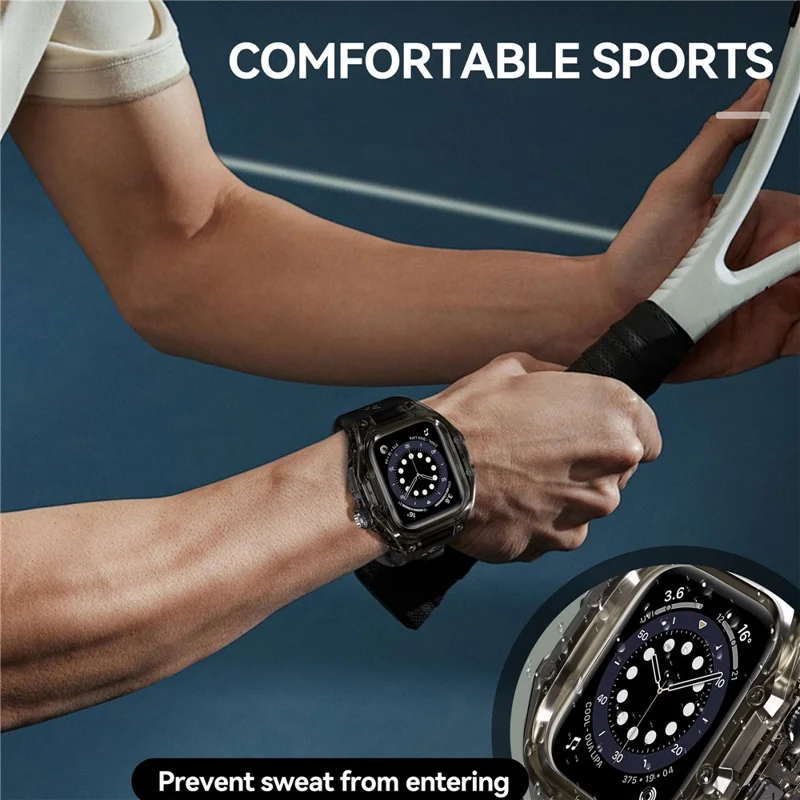 SHELLBOX For Apple Watch Series 10 46mm IP68 Waterproof Integrated Watch Case with Silicone Watch Strap
