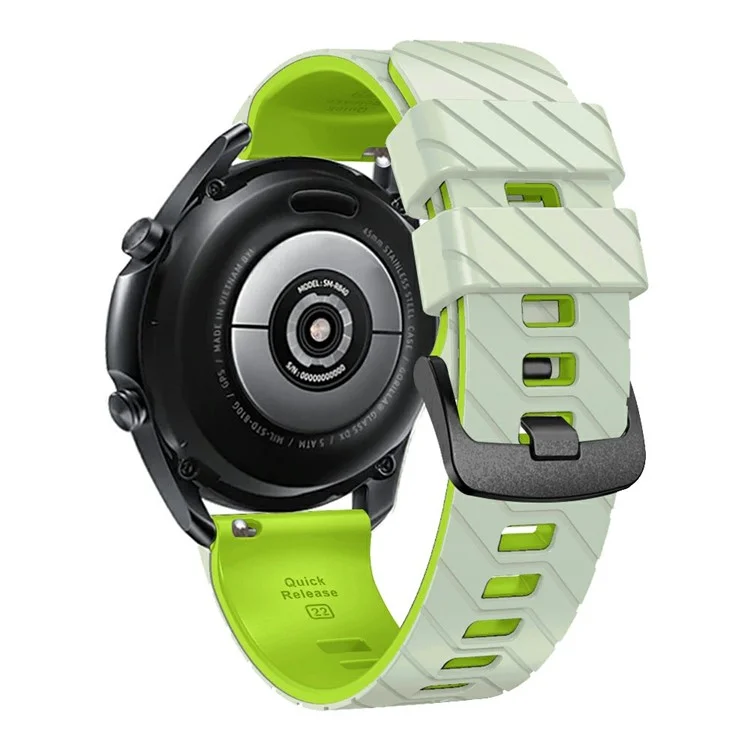 Silicone Band for Suunto 9 Peak Pro / 9 Peak / Vertical / Race S / Race Dual Color Replacement Watch Strap - Grey+Lime