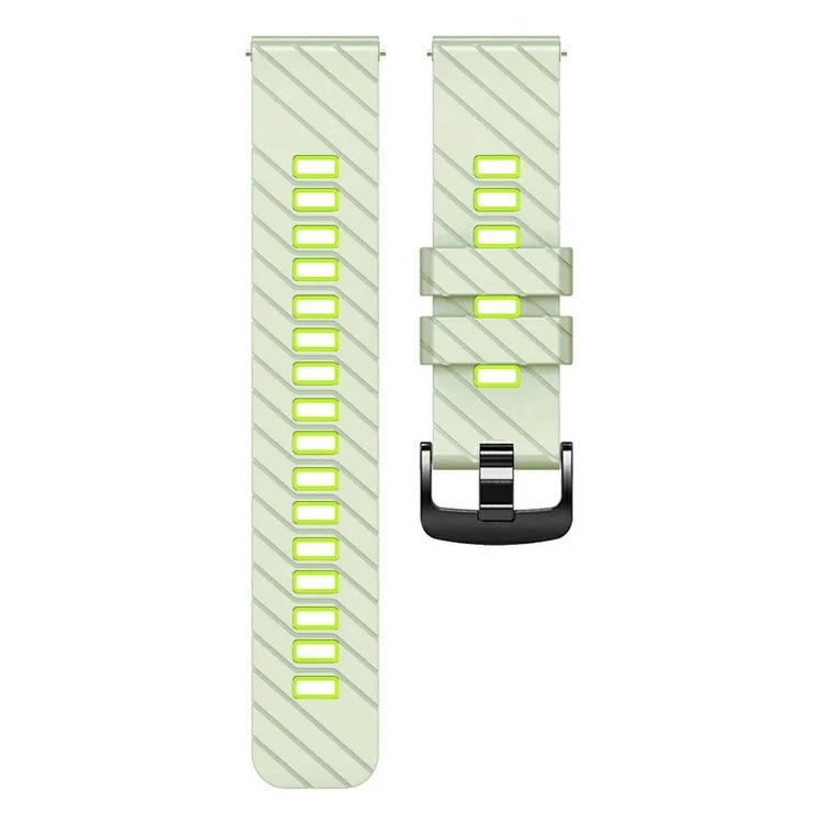 Silicone Band for Suunto 9 Peak Pro / 9 Peak / Vertical / Race S / Race Dual Color Replacement Watch Strap - Grey+Lime