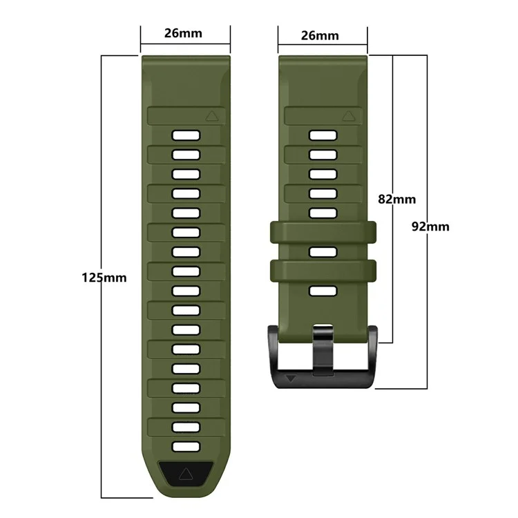 26mm Watch Band For Garmin Fenix 8 51mm / Instinct 2X / Fenix 7X / Enduro 2 , Dual Color Silicone Replacement Strap - Sapphire + Orange