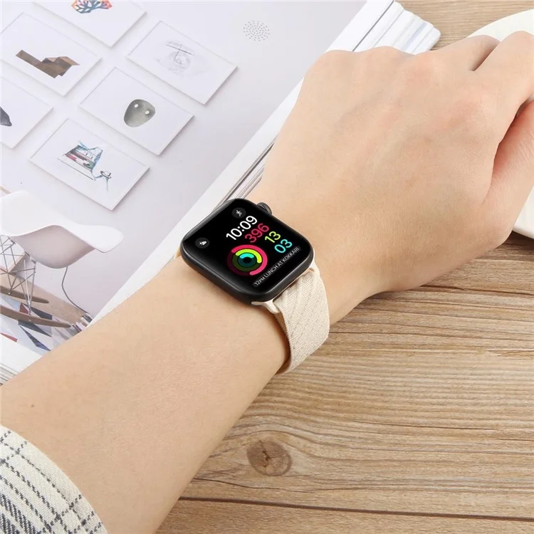 Cinturino per Apple Watch Series 10 Ultra 9 8 7 SE 6 5 4 3 2 1 46mm 49mm 45mm 44mm 42mm Cinturino Sportivo in Nylon - Colore Starlight