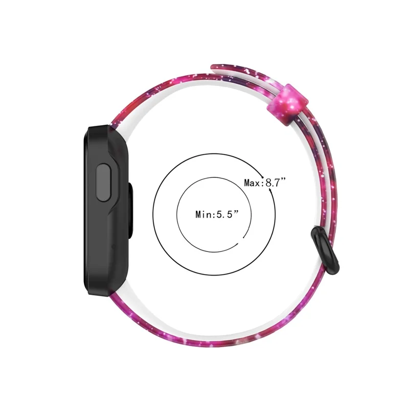 Pattern Printed Watchband Silicone Adjustable Smart Watch Strap for Xiaomi Redmi Watch / Mi Watch Lite - Peacock